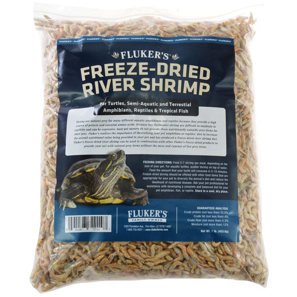 Flukers Freeze-Dried River Shrimp, 1 lb-Small Pet-Flukers-PetPhenom