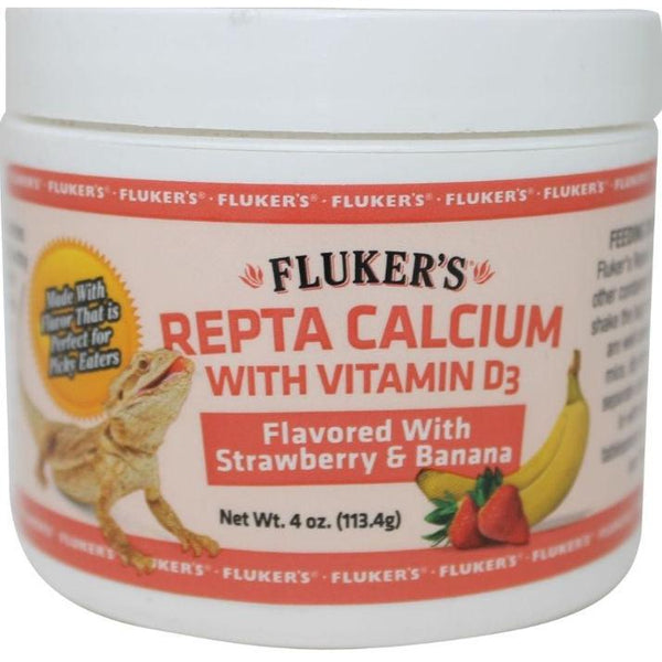 Flukers Strawberry Banana Flavored Repta Calcium, 2 oz-Small Pet-Flukers-PetPhenom