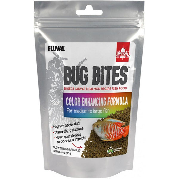 Fluval Bug Bites Color Enhancing Formula for Medium-Large Fish, 4.4 oz-Fish-Fluval-PetPhenom