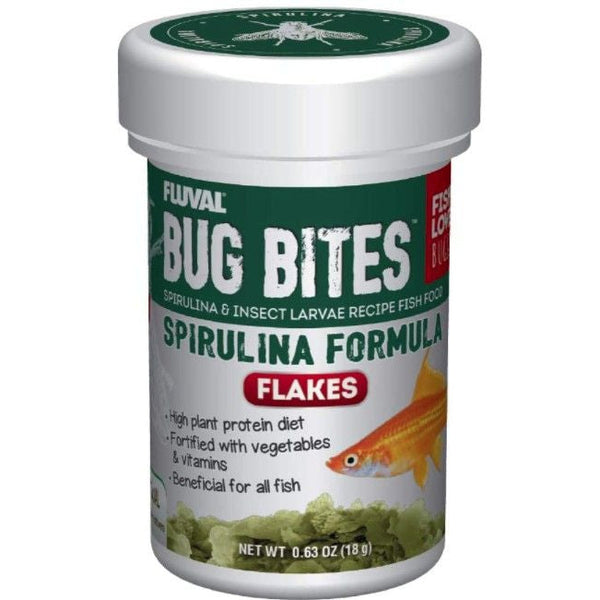 Fluval Bug Bites Spirulina Formula Flakes, 0.63 oz-Fish-Fluval-PetPhenom