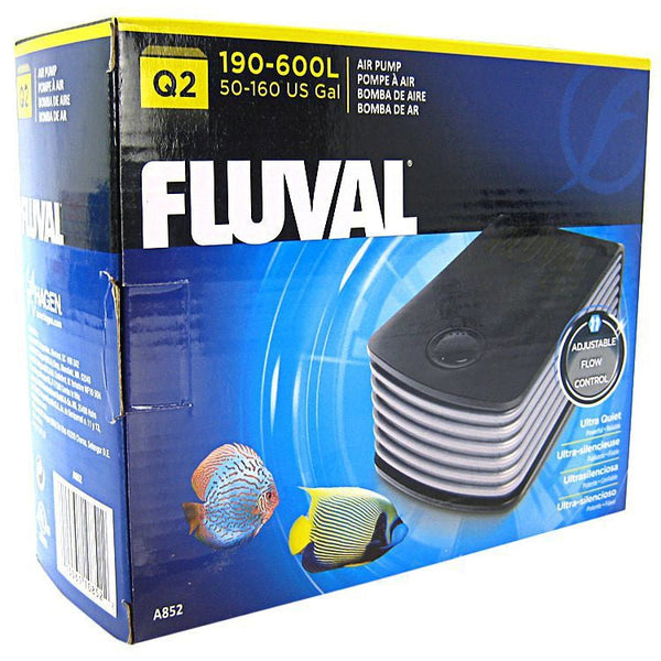Fluval Ultra Quiet Air Pump, Q2 Air Pump - 1 Air Outlet (80-160 Gallons at 3.4 PSI)-Fish-Fluval-PetPhenom