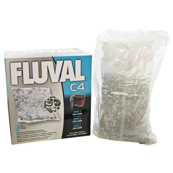 Fluval Zeo-Carb Filter Bags, For C4 Power Filter (3 Pack)-Fish-Fluval-PetPhenom