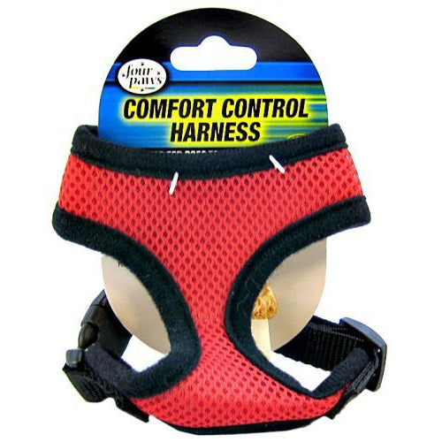 Four Paws Comfort Control Harness - Red, X-Small - For Dogs 3-4 lbs (11"-13" Chest & 7"-8" Neck)-Dog-Four Paws-PetPhenom