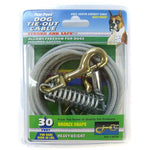 Four Paws Dog Tie Out Cable - Heavy Weight - Black, 30' Long Cable-Dog-Four Paws-PetPhenom