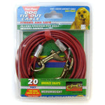 Four Paws Dog Tie Out Cable - Medium Weight - Red, 20" Long Cable-Dog-Four Paws-PetPhenom