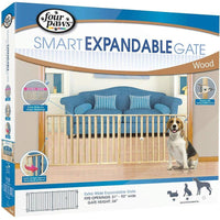 Four Paws Extra Wide Wood Safety Gate, 53"-96" Wide x 24" High-Dog-Four Paws-PetPhenom