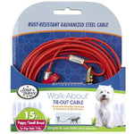 Four Paws Walk-About Puppy Tie-Out Cable for Dogs up to 25 lbs, 15' Long-Dog-Four Paws-PetPhenom