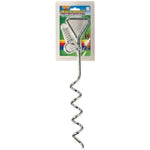 Four Paws Walk About Spiral Tie Out Stake, 19" Silver Spiral Tie Out Stake-Dog-Four Paws-PetPhenom