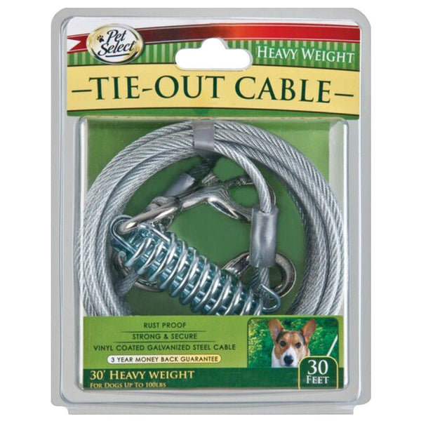 Four Paws Walk-About Tie-Out Cable Heavy Weight for Dogs up to 100 lbs, 30' Long-Dog-Four Paws-PetPhenom