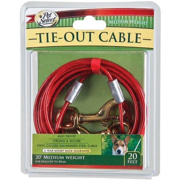 Four Paws Walk-About Tie-Out Cable Medium Weight for Dogs up to 50 lbs, 20' Long-Dog-Four Paws-PetPhenom