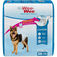 Four Paws Wee Wee Disposable Diapers Large, 36 count-Dog-Four Paws-PetPhenom