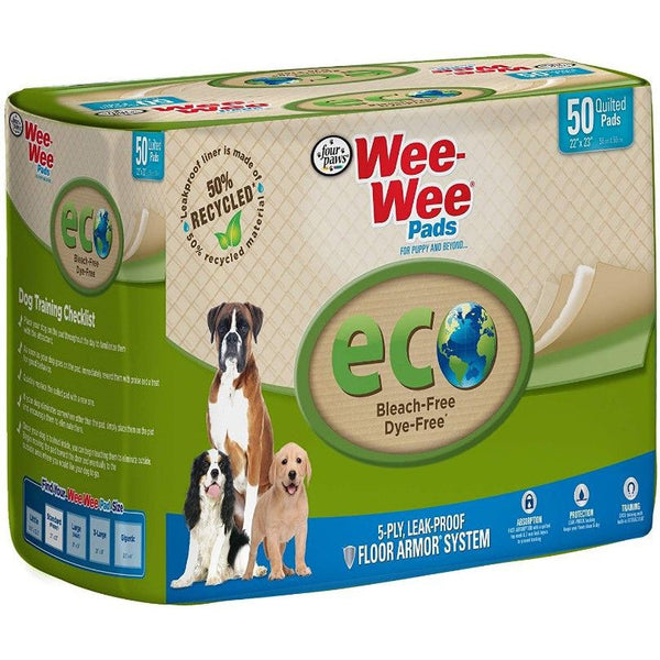 Four Paws Wee-Wee Pads - Eco, 50 Pack - (22"L x 23"W)-Dog-Four Paws-PetPhenom