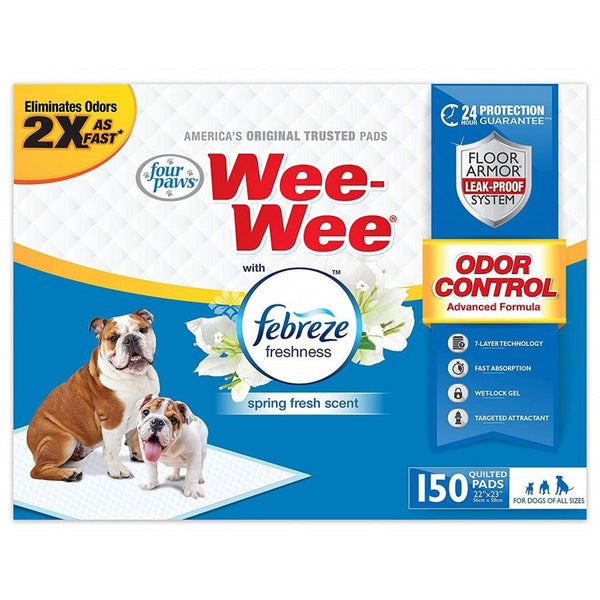 Four Paws Wee-Wee Pads - Febreze Freshness, 150 Count-Dog-Four Paws-PetPhenom
