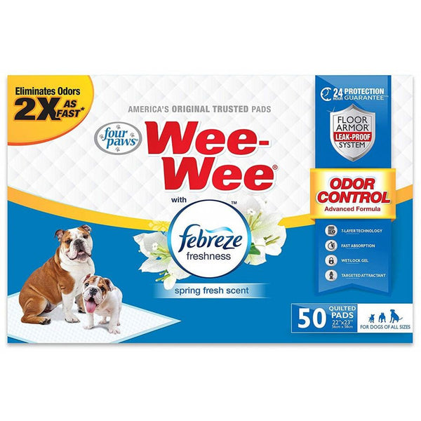 Four Paws Wee-Wee Pads - Febreze Freshness, 50 Count-Dog-Four Paws-PetPhenom