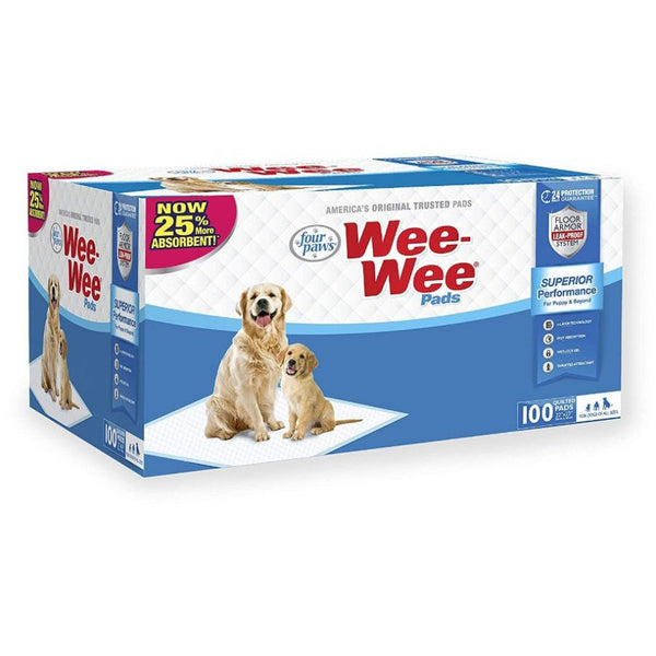 Four Paws Wee Wee Pads Original, 100 Pack - Box (22" Long x 23" Wide)-Dog-Four Paws-PetPhenom