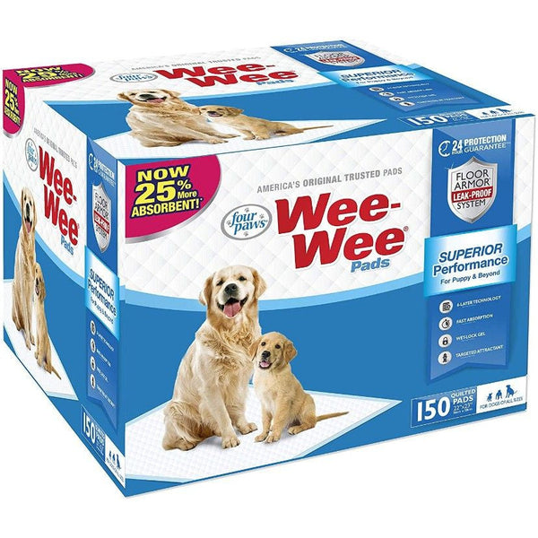 Four Paws Wee Wee Pads Original, 150 Pack - Box (22" Long x 23" Wide)-Dog-Four Paws-PetPhenom