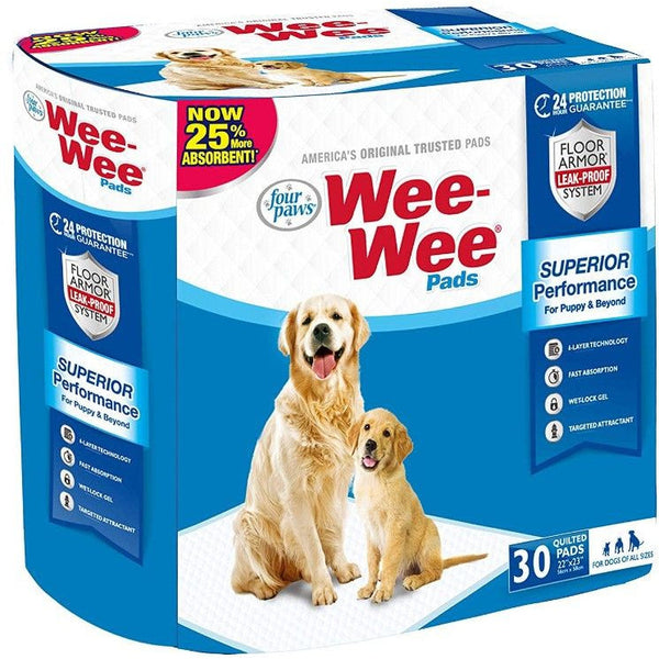 Four Paws Wee Wee Pads Original, 30 Pack (22" Long x 23" Wide)-Dog-Four Paws-PetPhenom