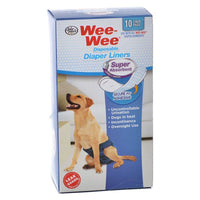 Four Paws Wee Wee Super Absorbent Disposable Diaper Liners, 10 Pack - (Fits All Garment Sizes)-Dog-Four Paws-PetPhenom