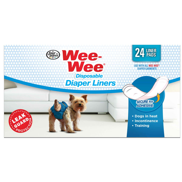 Four Paws Wee-Wee Super Absorbent Disposable Dog Diaper Liners 24 count White-Dog-Four Paws-PetPhenom