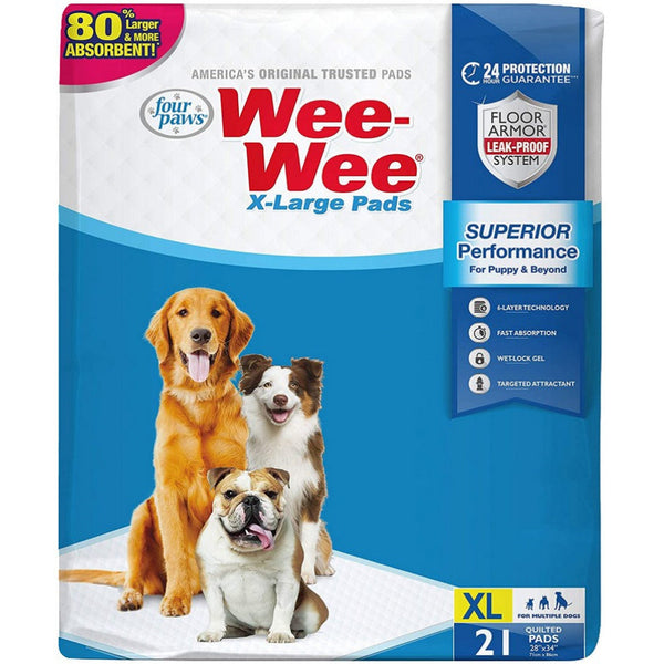 Four Paws X-Large Wee Wee Pads 28" x 34", 21 count-Dog-Four Paws-PetPhenom