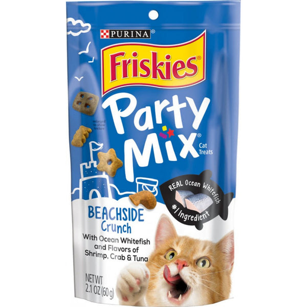 Friskies Party Mix Beachside Crunch Cat Treats, 2.1 oz-Cat-Friskies-PetPhenom