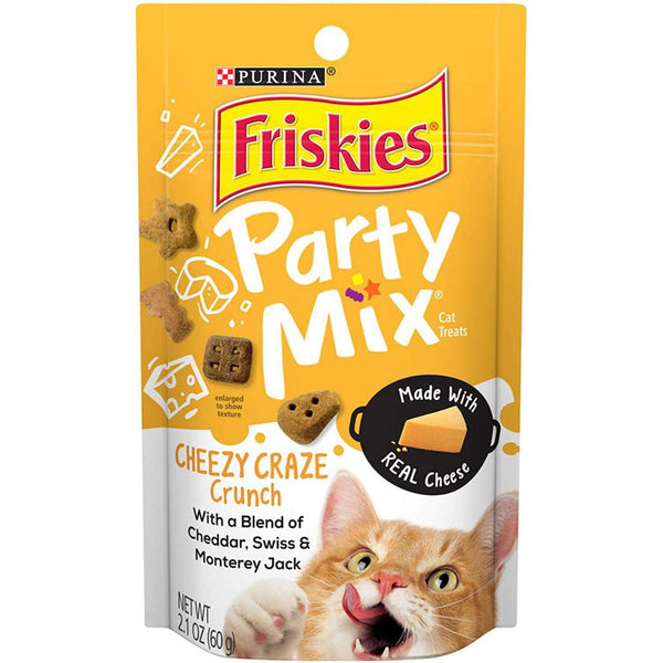 Friskies Party Mix Crunch Treats Cheezy Craze, 2.1 oz-Cat-Friskies-PetPhenom