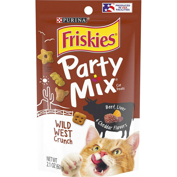 Friskies Party Mix Wild West Crunchy Cat Treats, 2 oz-Cat-Friskies-PetPhenom