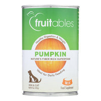 Fruitables - Pet Puree Pumpkin Can - Case of 12 - 15 OZ-Dog-Fruitables-PetPhenom