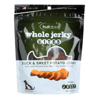 Fruitables Whole Jerky Bites Duck & Sweet Potato Jerky Dog Treats - Case of 8 - 5 OZ-Dog-Fruitables-PetPhenom
