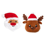 FuzzYard Santa & Reindeer Faces 2pk by FuzzYard-Dog-FuzzYard-PetPhenom