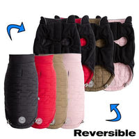 GF Pet Reversible Chalet Jacket by GF Pet - Small - Khaki-Dog-GF Pet-PetPhenom