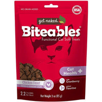 Get Naked Cat Health Biteables Soft Cat Treats Chicken Feast Flavor, 3 oz-Cat-Get Naked-PetPhenom