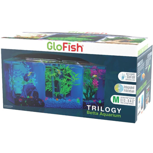 GloFish Trilogy Beta Aquarium Kit with Hood and LED Light, 3 gallon-Fish-GloFish-PetPhenom