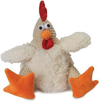 GoDog™ Toys Checkers Fat Rooster White by GoDog -Small-Dog-GoDog-PetPhenom