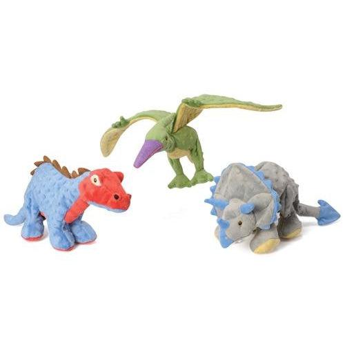GoDog™ Toys Dinos with Chew Guard™ Technology -Grey Triceratops-Dog-GoDog™ Toys-PetPhenom