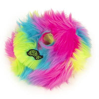 GoDog™ Toys Furballz Rings by GoDog - Medium - Warm Rainbow-Dog-GoDog™ Toys-PetPhenom