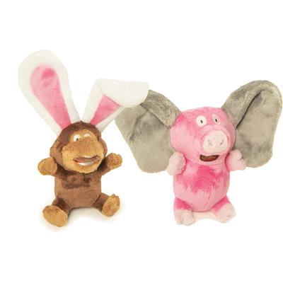 GoDog™ Toys Silent Squeak Flips by goDog - Large - Pig/Elephant-Dog-GoDog-PetPhenom