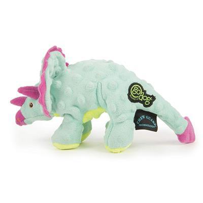 GoDog™ Toys Small Dinos Frills with Chew Guard™ Technology - Teal-Dog-GoDog™ Toys-PetPhenom