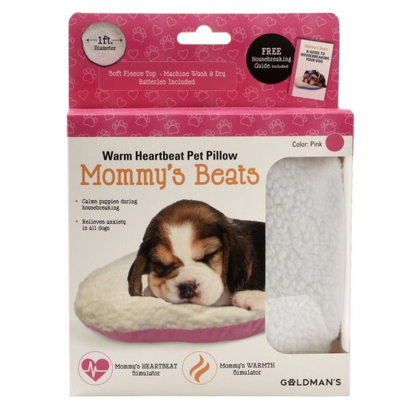Goldmans Mommys Beats Warm Heartbeat Pet Pillow Pink, 1 count-Dog-Goldmans-PetPhenom