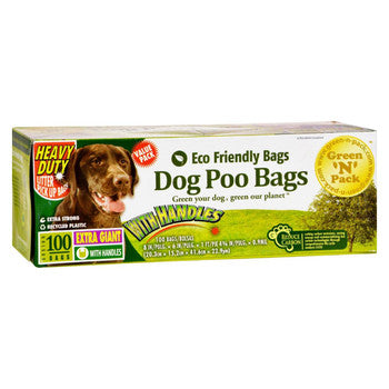 Green-n-Pack Dog Poo Bags Xtra Giant Ties - 100 Pack-Dog-Green-n-pack-PetPhenom