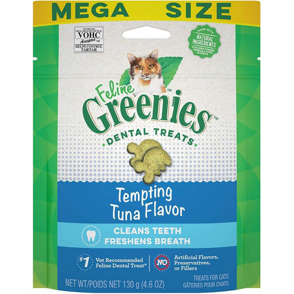Greenies Feline Dental Treats Tempting Tuna Flavor, 4.6 oz-Cat-Greenies-PetPhenom