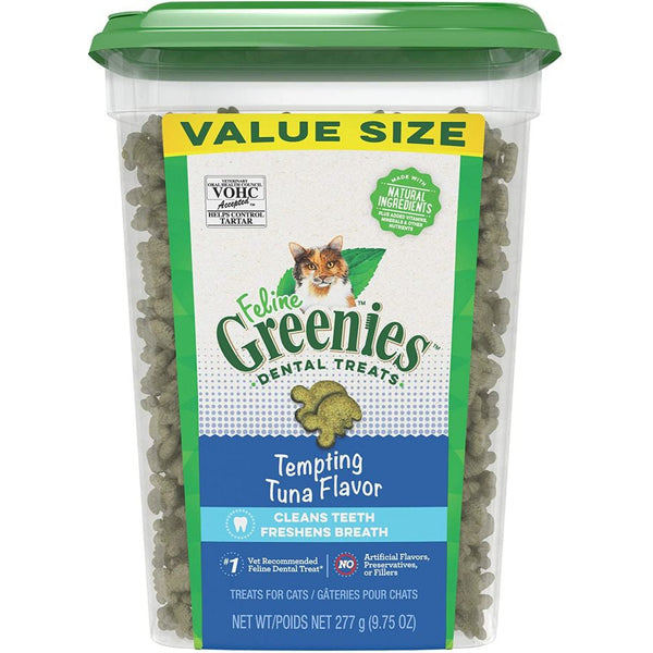 Greenies Feline Dental Treats Tempting Tuna Flavor, 9.75 oz-Cat-Greenies-PetPhenom