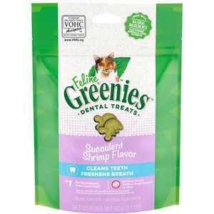 Greenies Feline Natural Dental Treats Succulent Shrimp Flavor, 2.1 oz-Cat-Greenies-PetPhenom