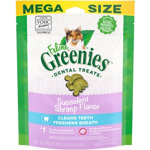 Greenies Feline Natural Dental Treats Succulent Shrimp Flavor, 4.6 oz-Cat-Greenies-PetPhenom