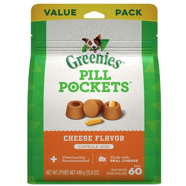 Greenies Pill Pockets Cheese Flavor Capsules, 60 count-Dog-Greenies-PetPhenom