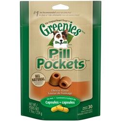 Greenies Pill Pockets Dog Treats, 7.9oz Cheese, Capsules - 30 count-Dog-Greenies-PetPhenom