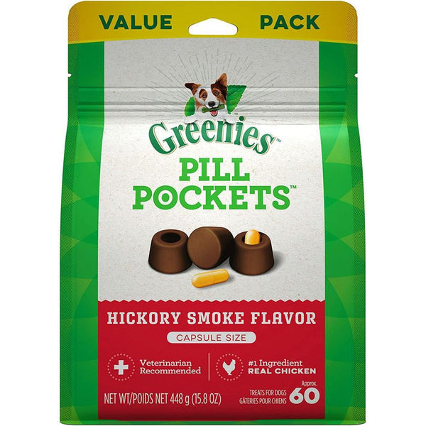 Greenies Pill Pockets Dog Treats Hickory Smoke Flavor, 15.8 oz-Dog-Greenies-PetPhenom