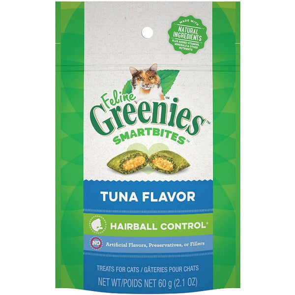 Greenies SmartBites Hairball Control Tuna Flavor Cat Treats, 2.1 oz-Cat-Greenies-PetPhenom