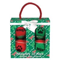 Grriggles Naughty or Nice Tennis Ball Gift Pack-Dog-Griggles-PetPhenom