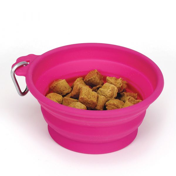 Guardian Gear Bend-a-Bowl Travel Bowls - Medium - Pink-Dog-Guardian Gear-PetPhenom